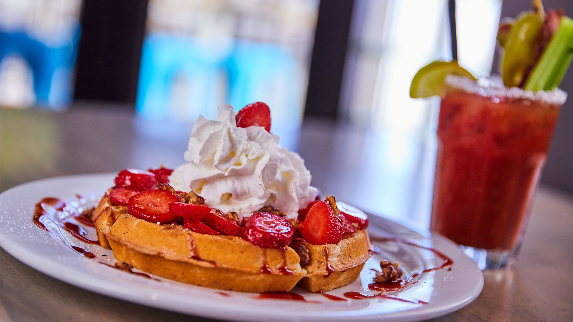 strawberry waffle